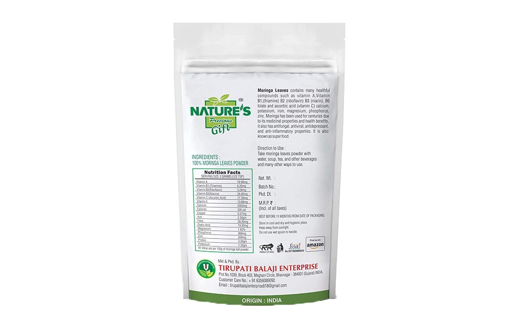 Nature's Gift Moringa Leaves Powder    Pack  1 kilogram